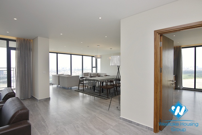 New, three bedroom apartment with view of Red River for rent at Mipec Riverside